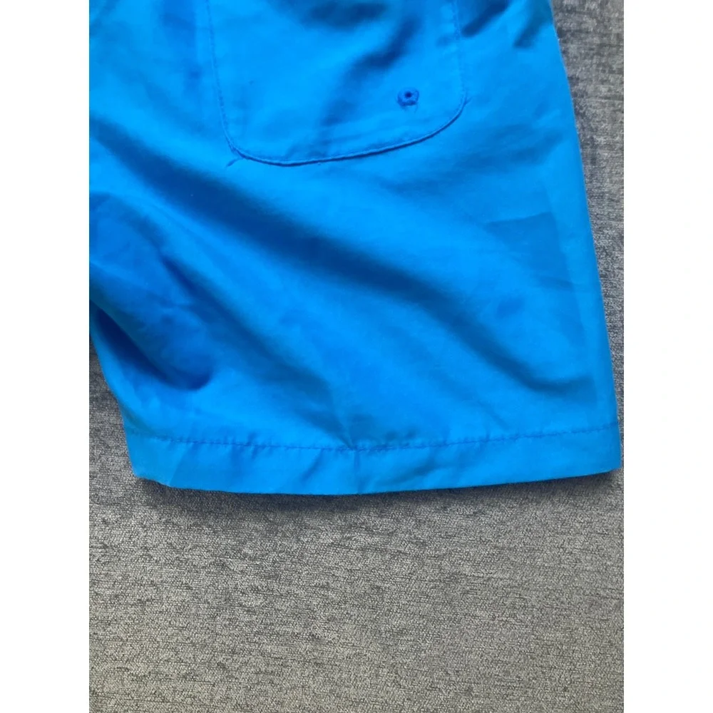 Speedo Volley Board Shorts Boys Medium Blue Swimwear Beach Wear Logo Drawstring